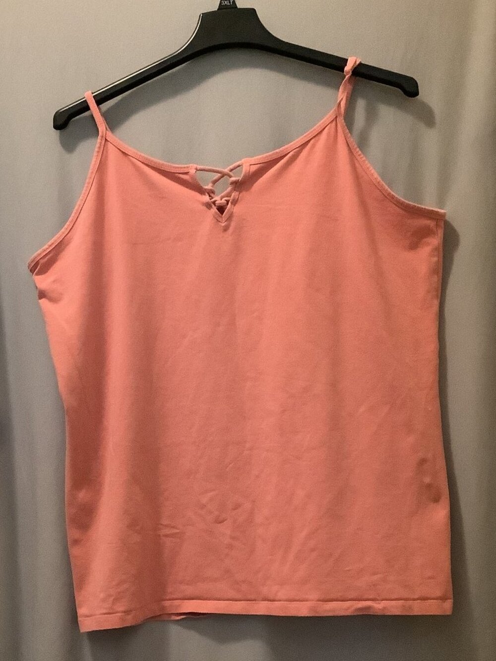 Torrid Coral Pink Lace Up Strappy V-Neck Foxy Cami Plus Size 5 5X